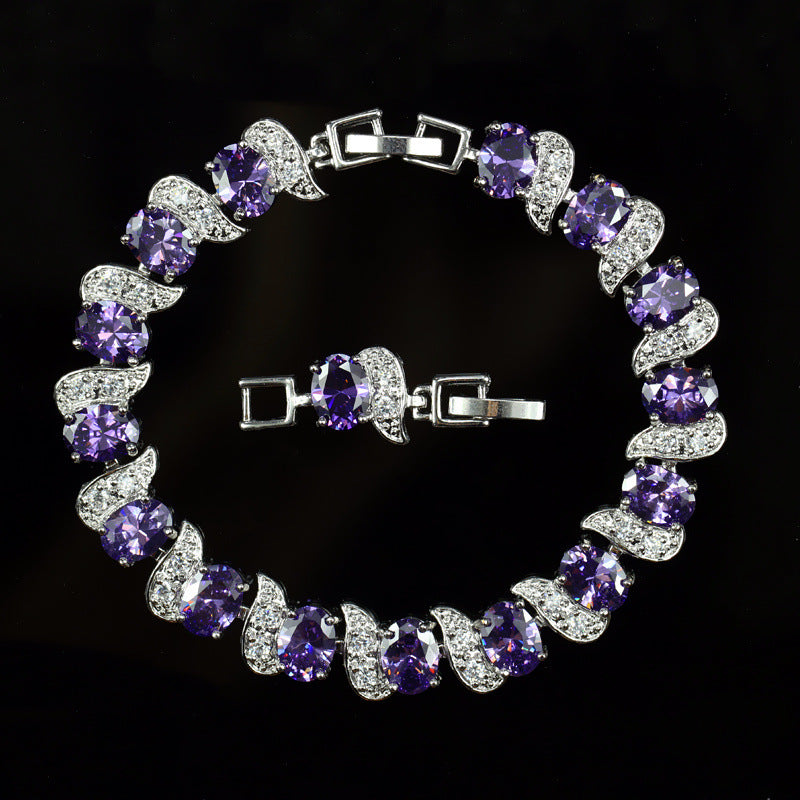 Rhinestone Flower Bracelet, 10 Colors - photo 2