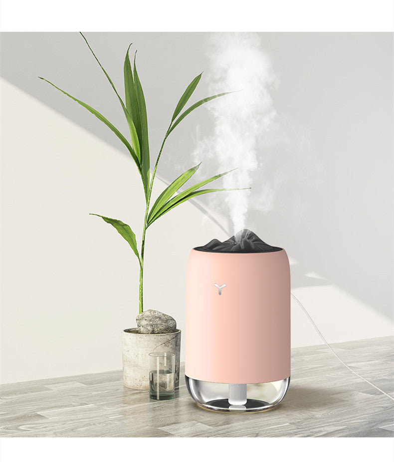 Flame humidifier in white