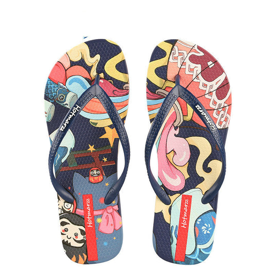 Women's non-slip fashion flip flops, front view