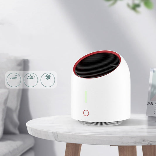 compact USB air purifier, front view