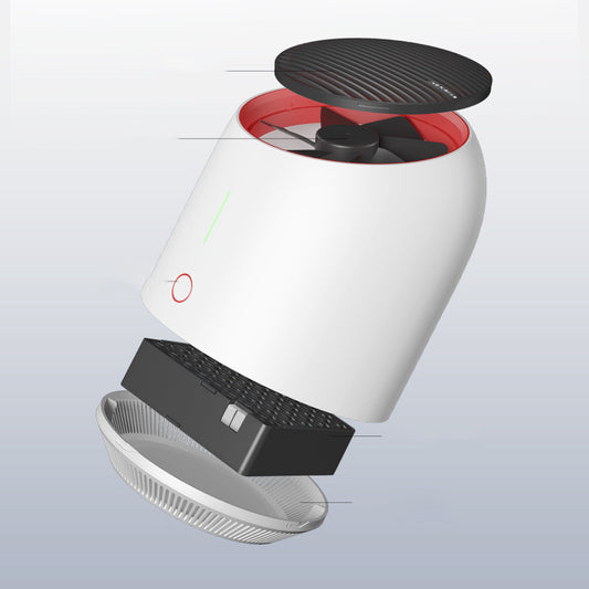 USB air purifier control buttons close-up