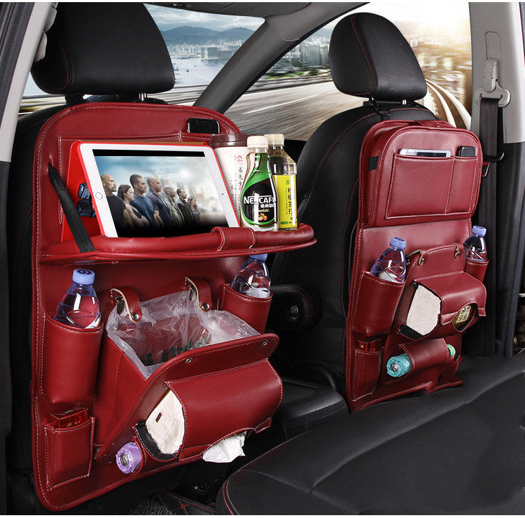 PU Leather Car Storage Bag – Multifunction Seat Back Hanging Organizer - product photo 23 of 25