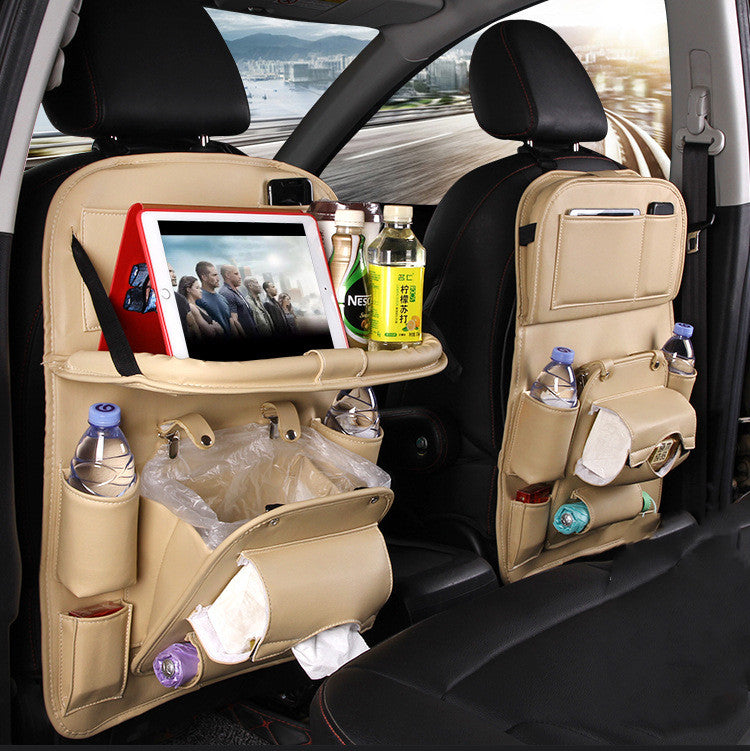 PU Leather Car Storage Bag – Multifunction Seat Back Hanging Organizer - product photo 11 of 25