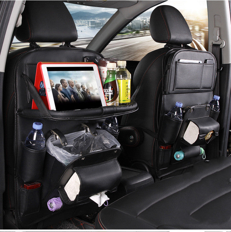 PU Leather Car Storage Bag – Multifunction Seat Back Hanging Organizer - product photo 14 of 25