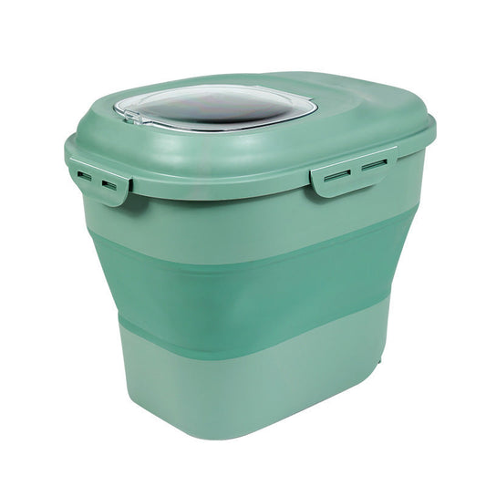 16L pet food bucket size comparison with dog food bag