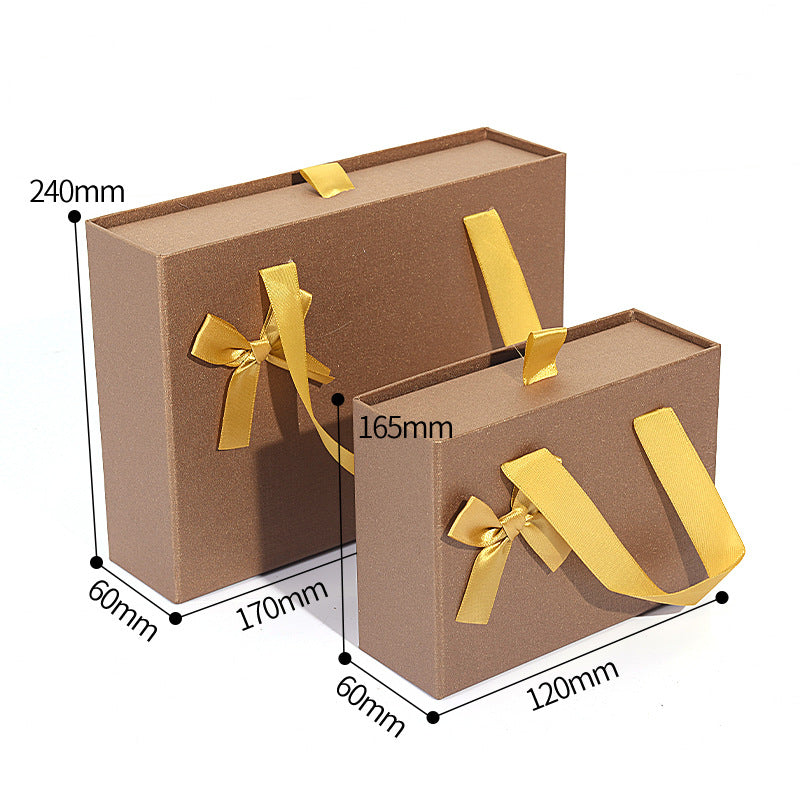 Wedding gift box bow detail close-up