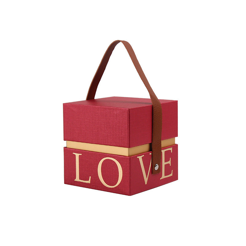 Portable wedding favor gift box, size comparison