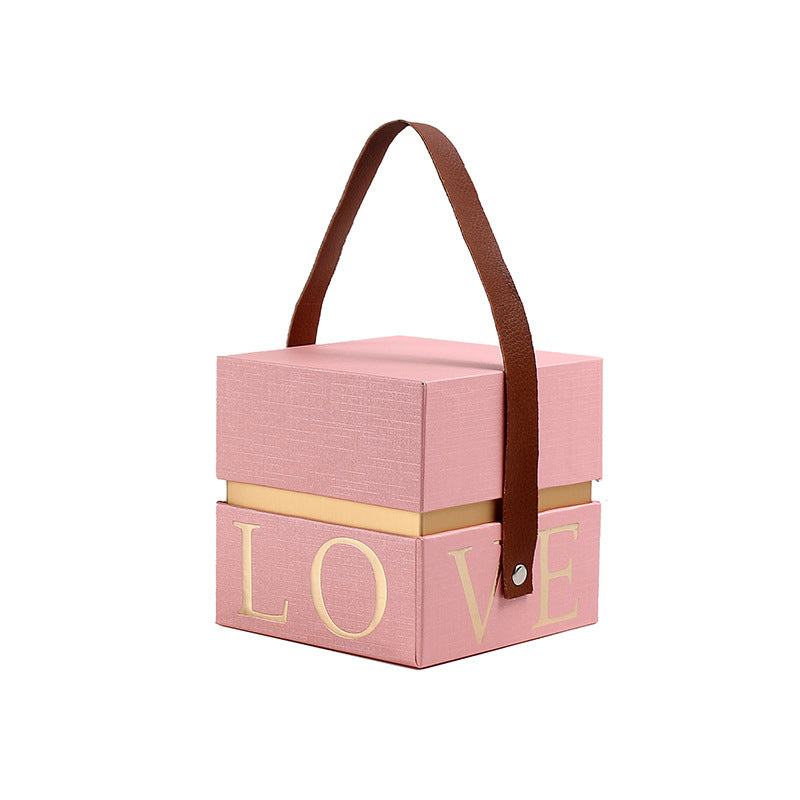 Nordic-style gift box in pink