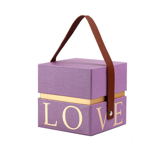 Nordic-style portable gift box, front view