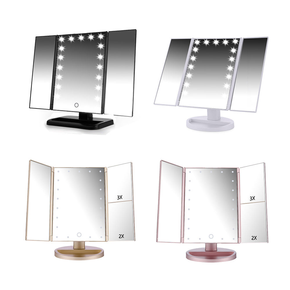 Makeup mirror rose gold finish