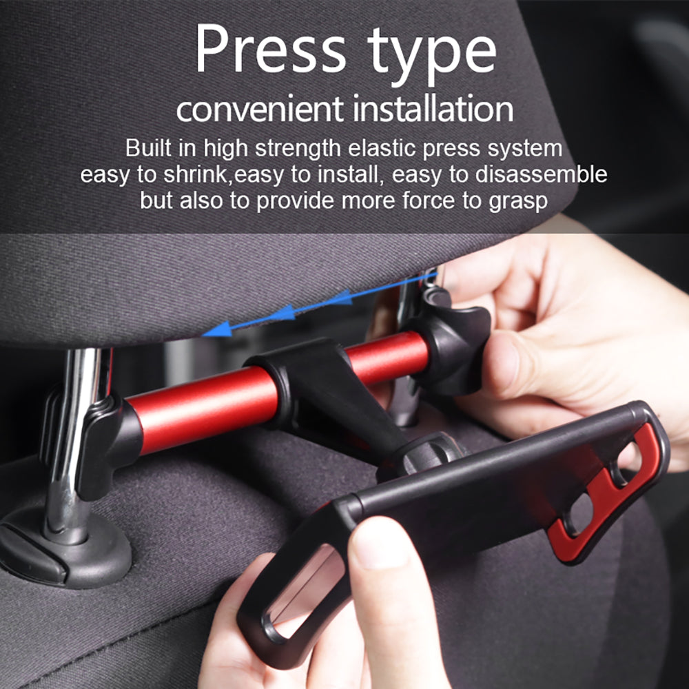Car rear headrest phone and tablet holder mount