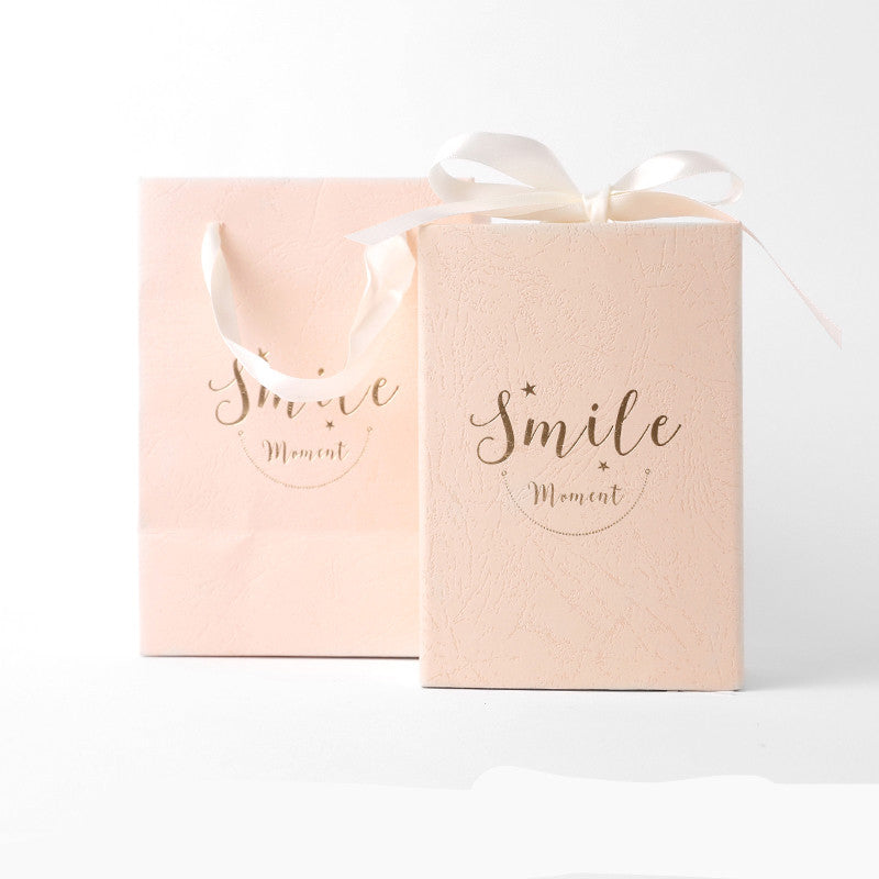 Small gift box with raffia trim detail