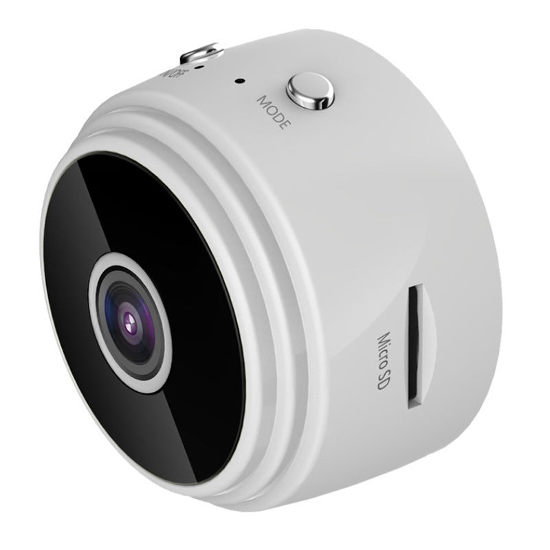 Mini sports camera lens close-up