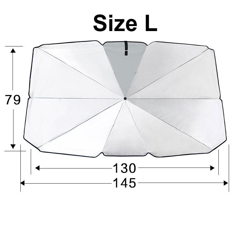 Foldable Car Windshield Sunshade – UV & Heat Blocking Umbrella Cover - product photo 5 of 8