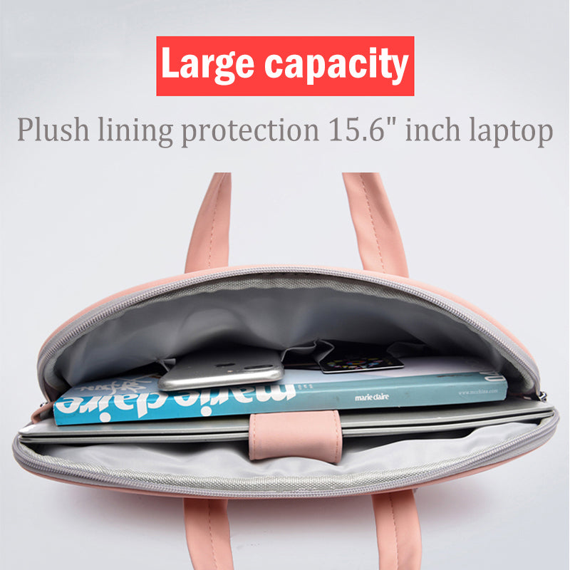 PU Leather Laptop Bag - Convertible Shoulder Briefcase - product photo 9 of 10
