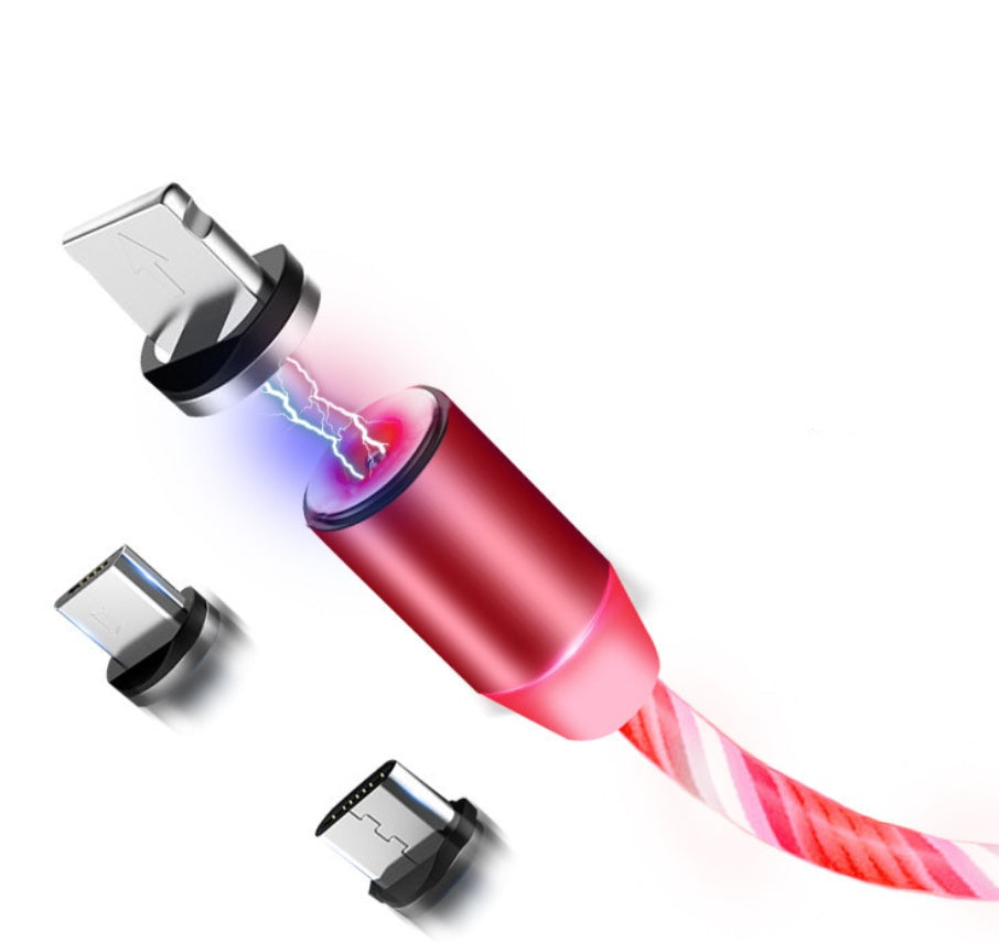 Magnetic LED Flowing Light Charging Cable – iPhone, Android & USB-C - product photo 9 of 16