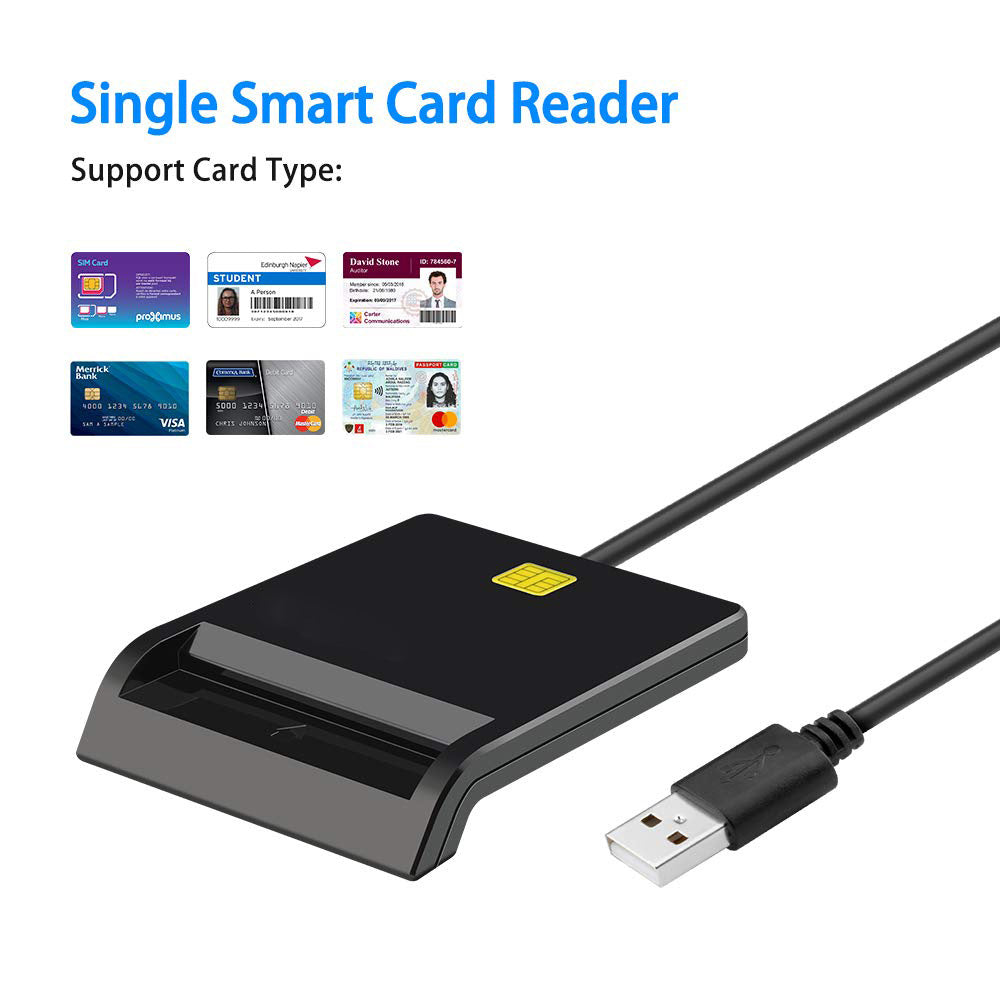 USB Smart Card Reader - ID, SIM, CAC & Bank Card Reader - product photo 10 of 10