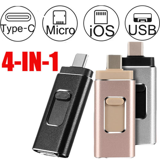 4-in-1 USB flash drive for iPhone and Android