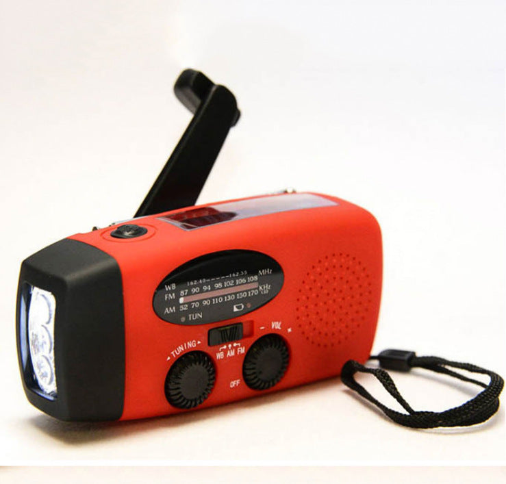 Solar & Hand Crank Emergency Radio Flashlight with USB Charging - product photo 3 of 12