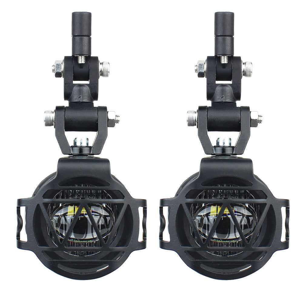 Motorcycle fog light - aluminum housing detail