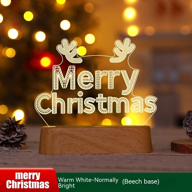 3D Acrylic LED Night Light – Christmas & Holiday Decorative Lamp - product photo 10 of 14
