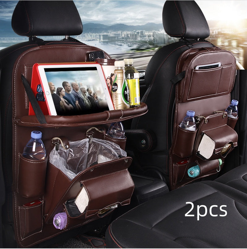 PU Leather Car Storage Bag – Multifunction Seat Back Hanging Organizer - product photo 5 of 5