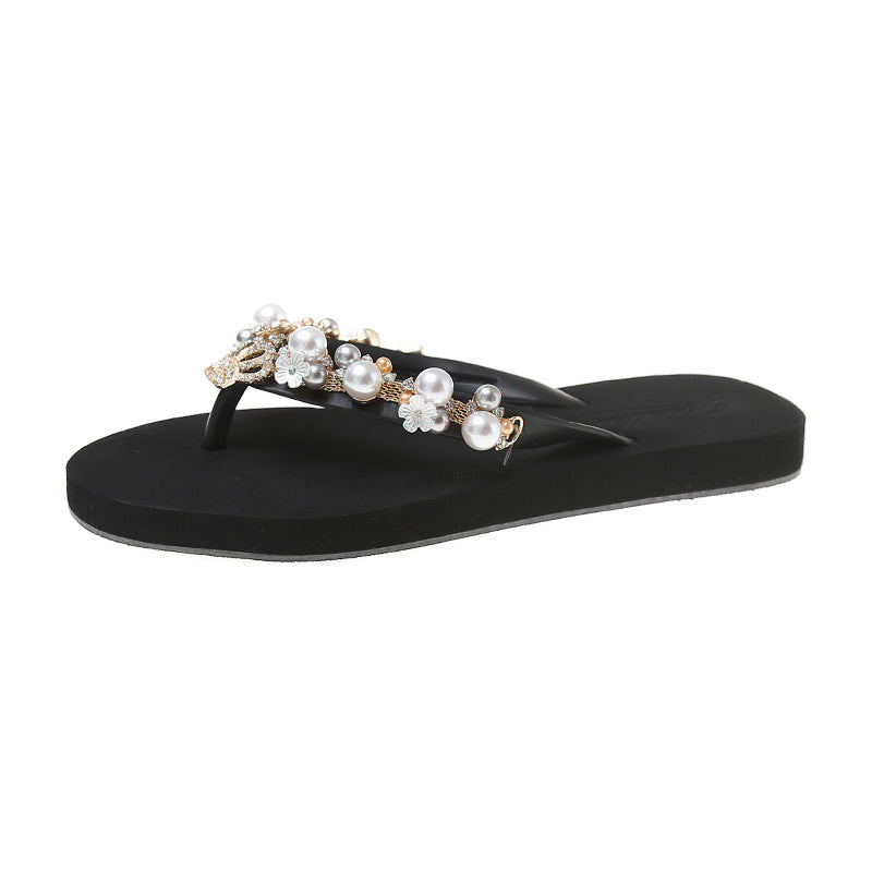 Flip-flops sole and heel height view