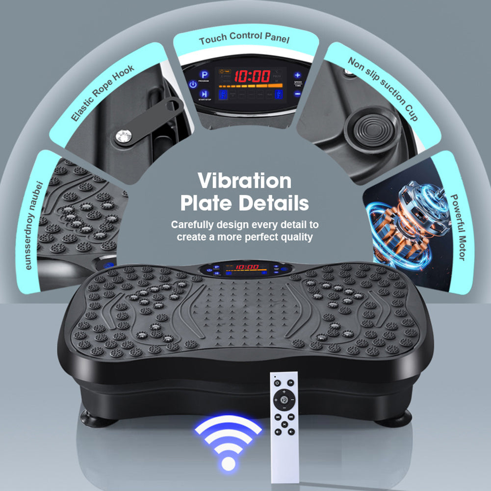 Person performing full-body workout on vibration plate