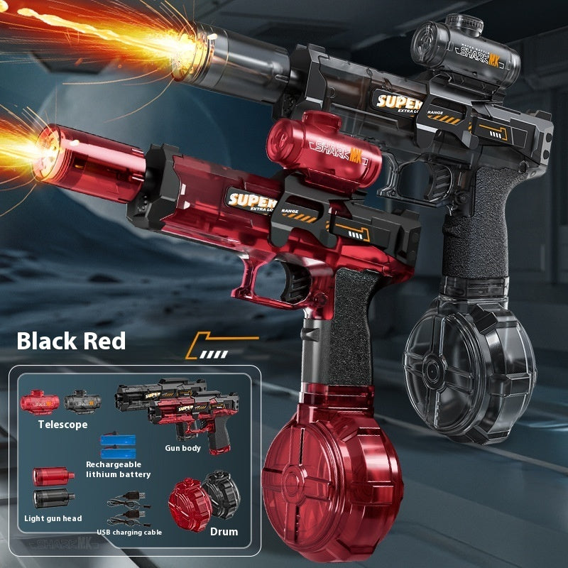 Electric water gun - child playing outdoors