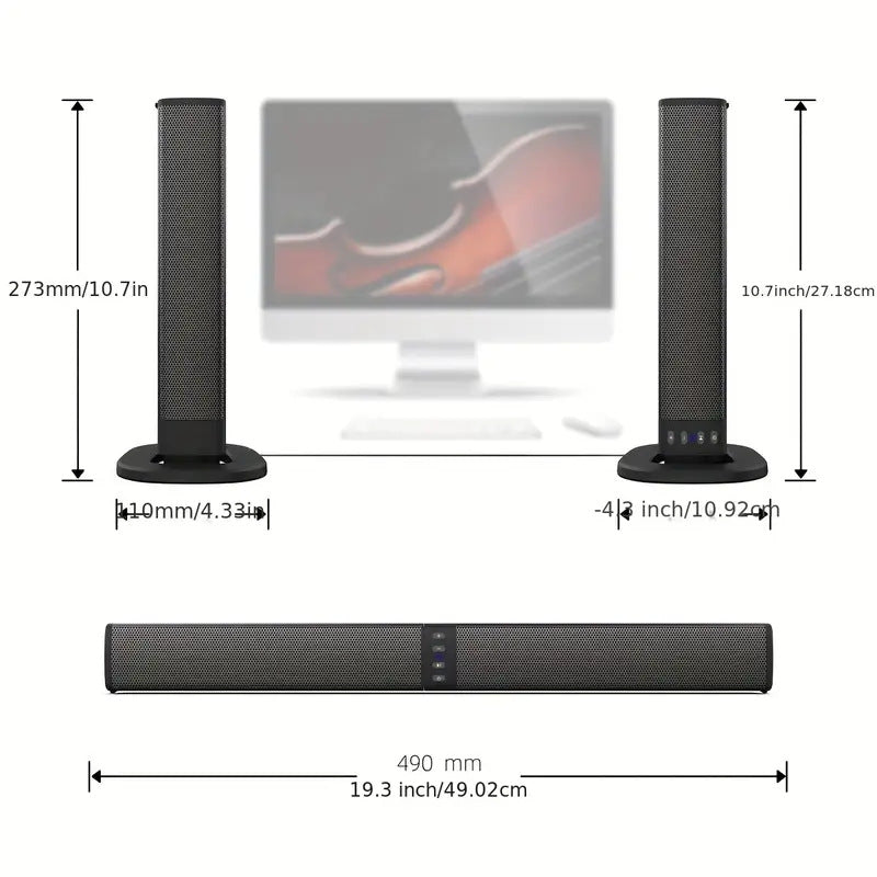 2-in-1 Soundbar & Bluetooth Speaker for Living Room Home Theater - product photo 5 of 5