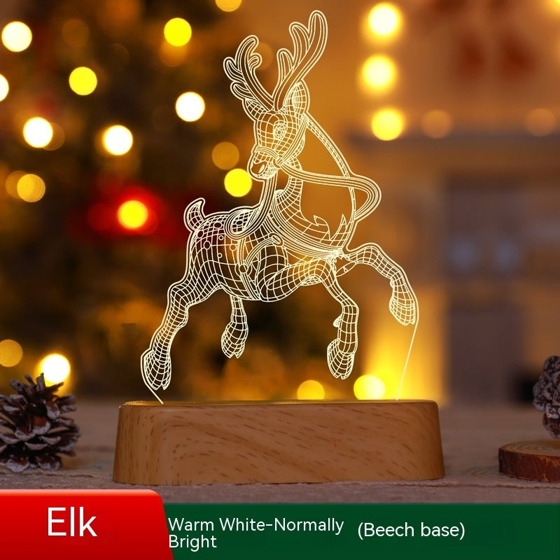 3D Acrylic LED Night Light – Christmas & Holiday Decorative Lamp - product photo 13 of 14
