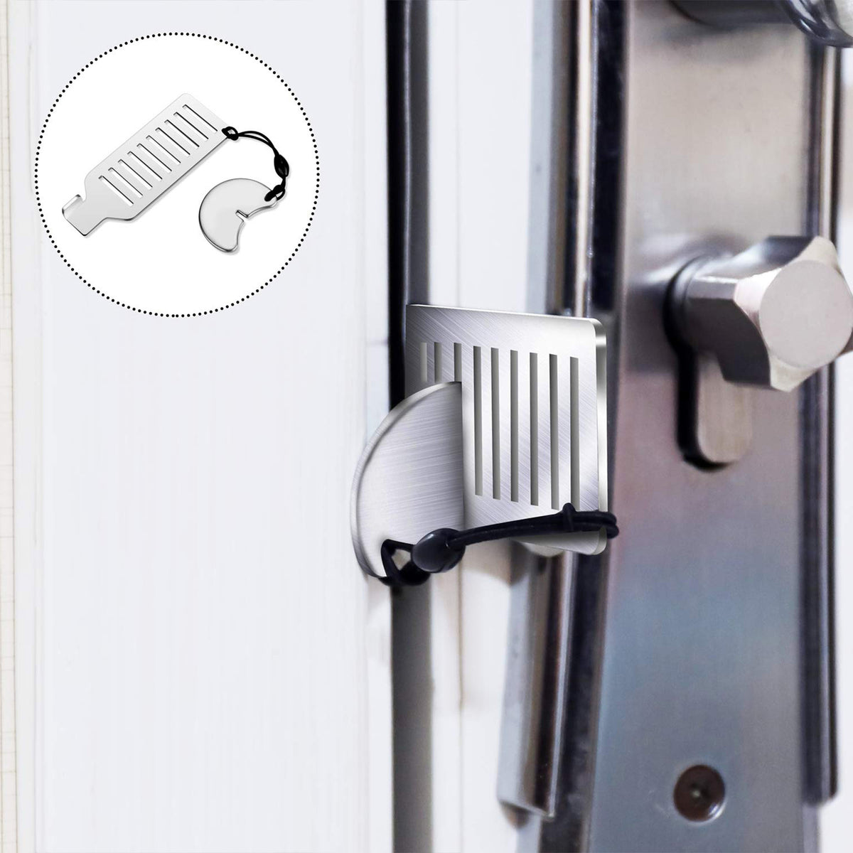 Anti-theft door buckle - installed on door