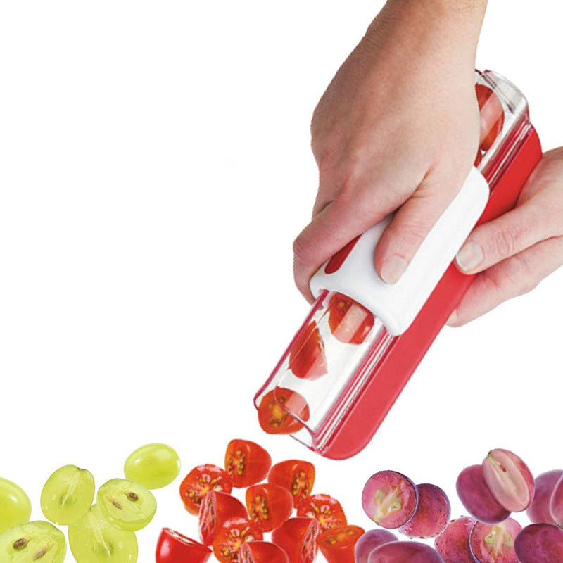 Tomato slicer slicing grapes