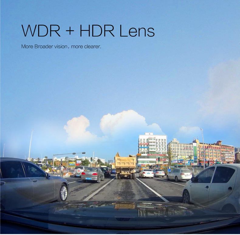 Mini dash cam - lens close-up