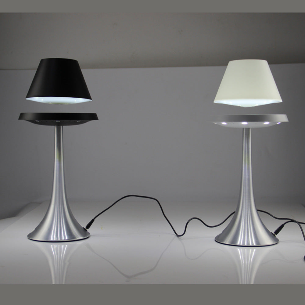 Magnetic levitation lamp illuminated