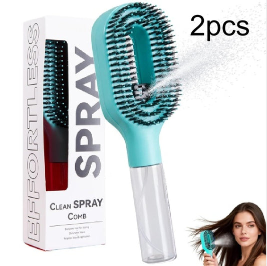 Detangling hairbrush with scalp massage nodules, close-up view