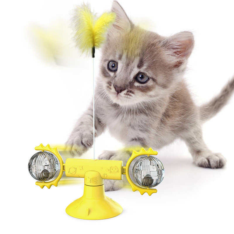 Cat Rotating Windmill Toy – Suction Scratching & Teeth-Grinding Toy – photo 9 of 18