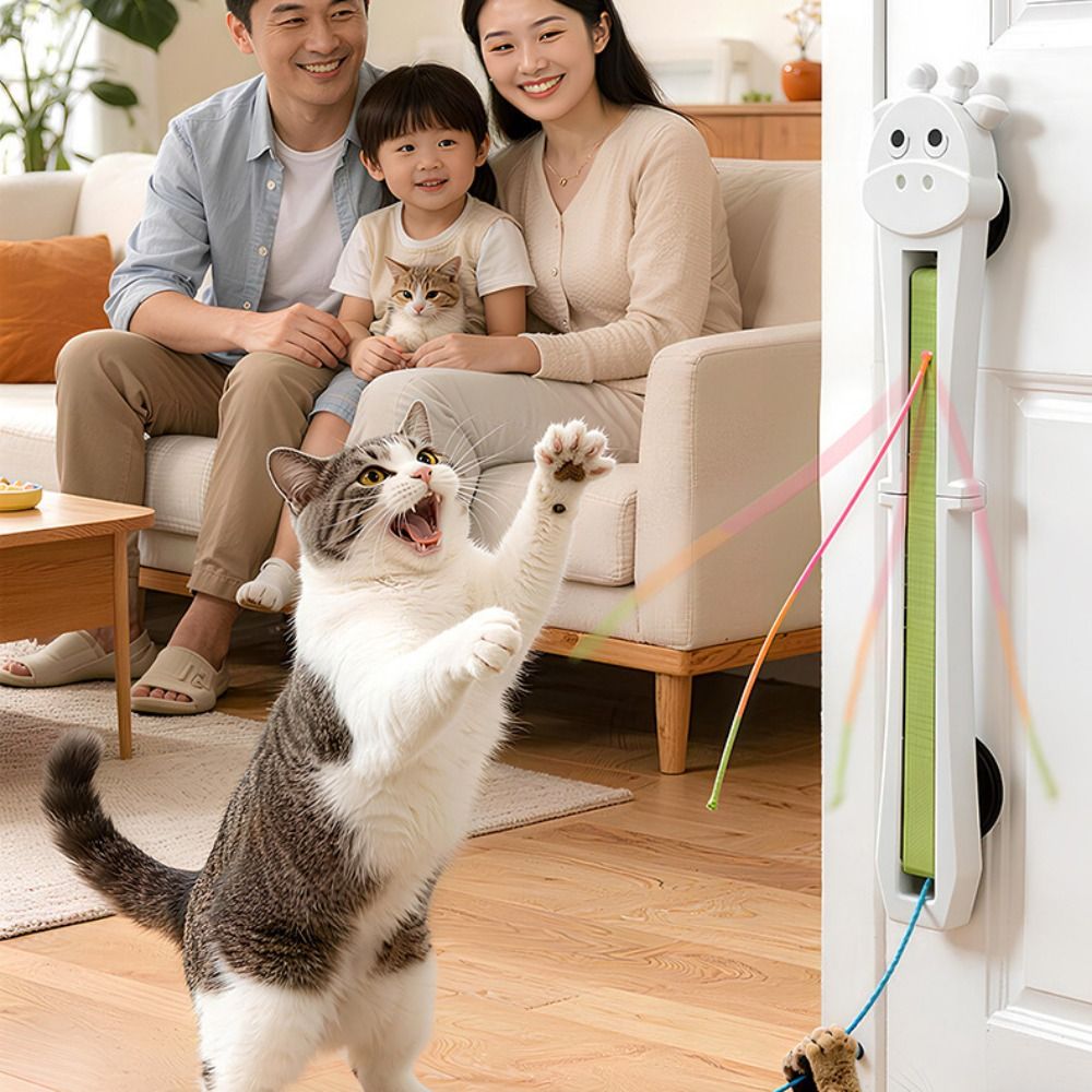 Wall-Mounted Electronic Cat Toy – Rechargeable Interactive Flying Rope - product photo 7 of 7