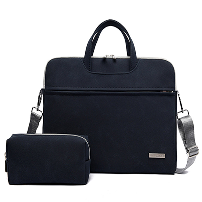 PU Leather Laptop Bag - Convertible Shoulder Briefcase - product photo 6 of 10