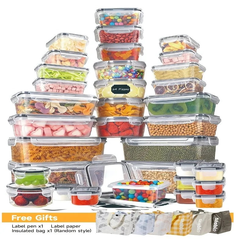 48-Piece BPA-Free Food Storage Container Set with Airtight Lids & Labels - product photo 6 of 9