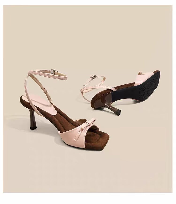 Sandal pair shown together, top view