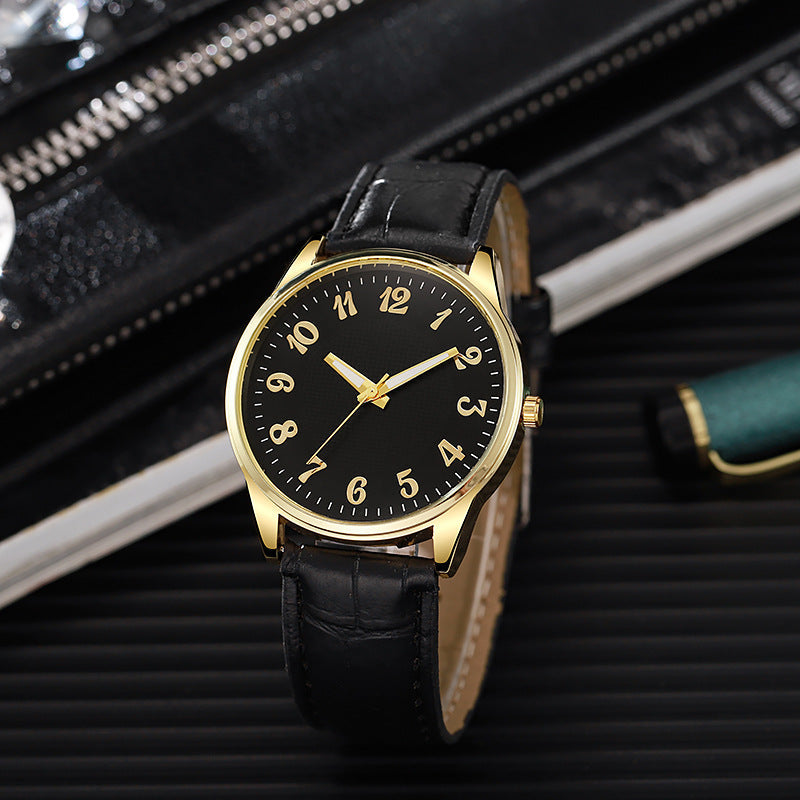 Business wristwatch, black and black colorway
