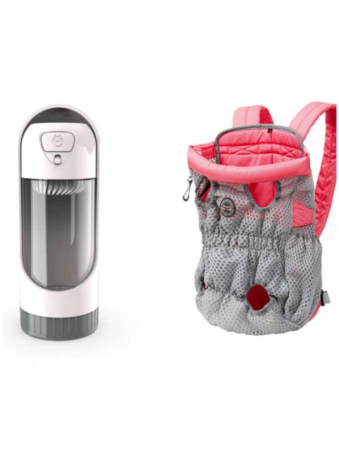 Pet carrier backpack side zip detail