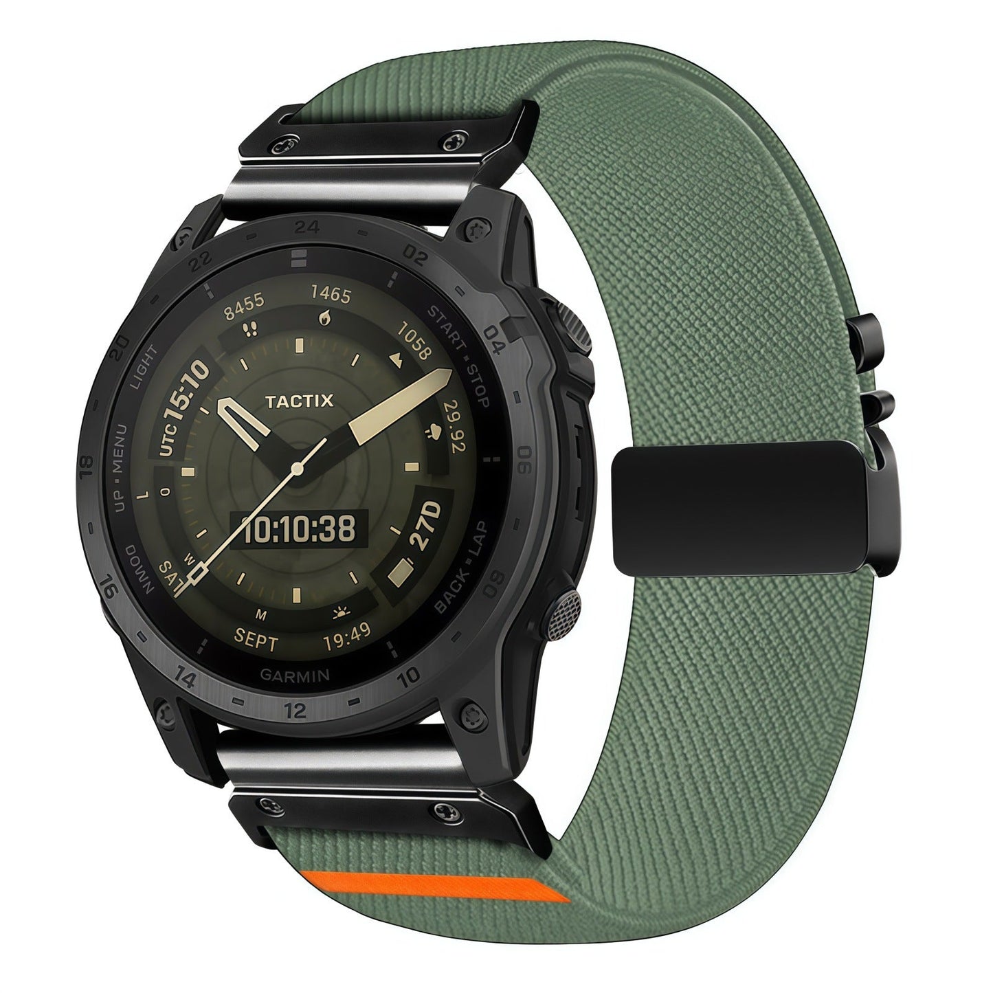Quick-release nylon elastic watch strap – full product view