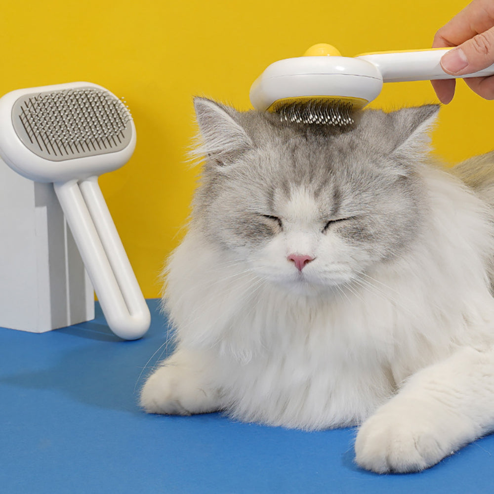 Self-Cleaning Pet Grooming Brush – Cat & Dog Deshedding Comb – photo 2 of 9