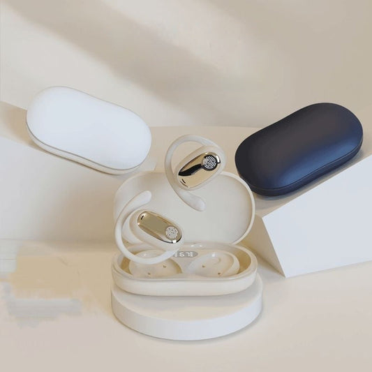 Open-ear Bluetooth sports headphones, front view