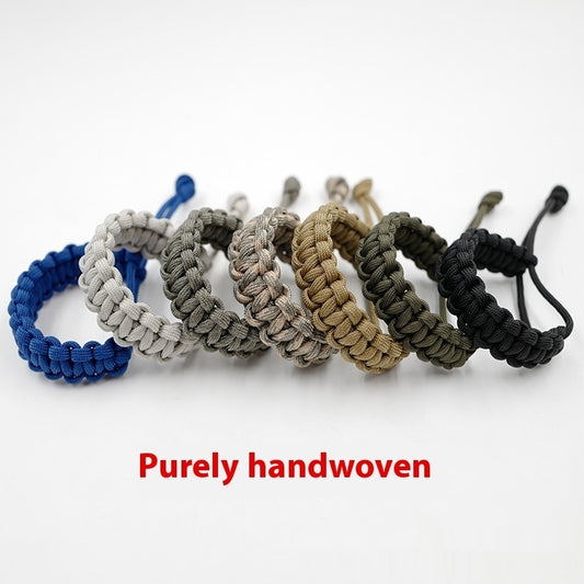handmade paracord woven bracelet, full view