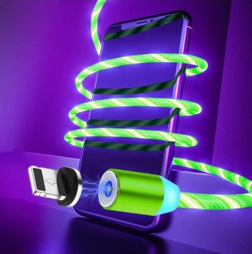 Magnetic LED Flowing Light Charging Cable – iPhone, Android & USB-C - product photo 5 of 16