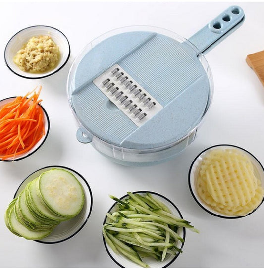 8-in-1 Mandoline Slicer – Vegetable Slicer, Potato Peeler & Grater with Strainer - product photo 1 of 5