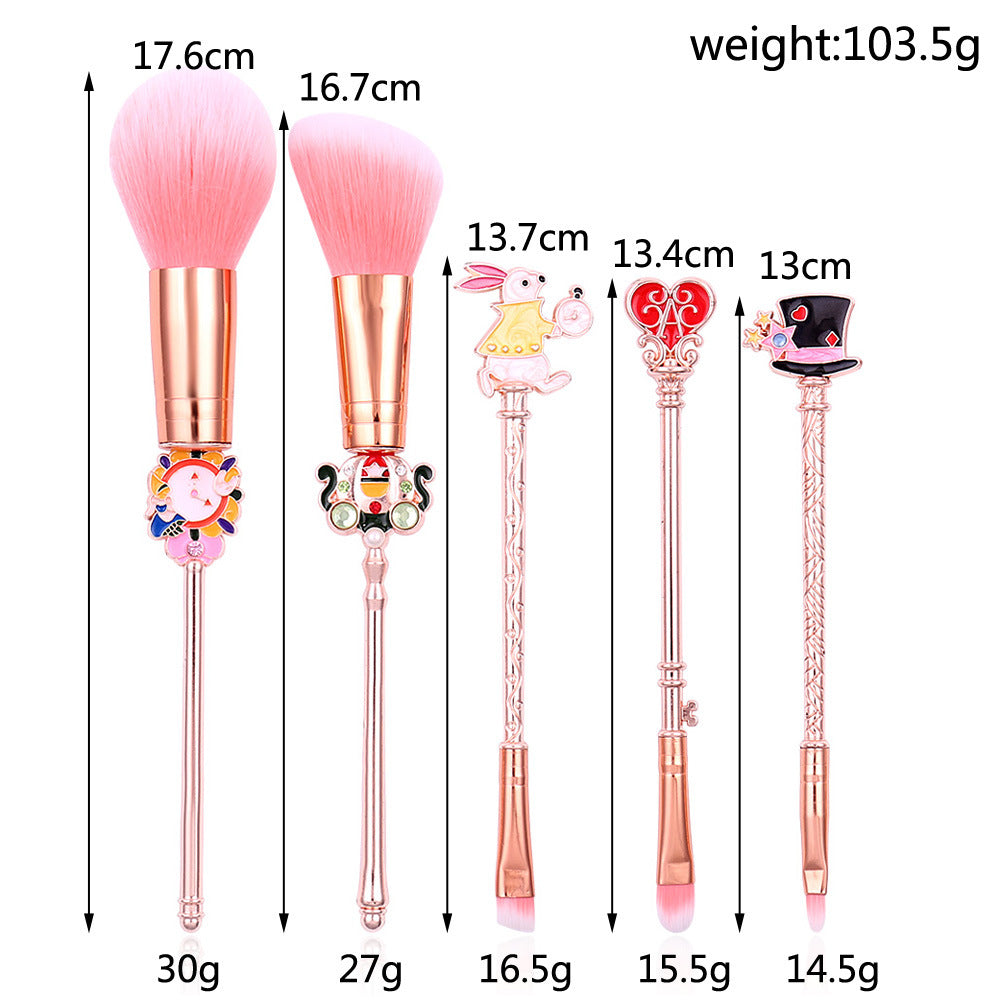 Makeup brush in use application